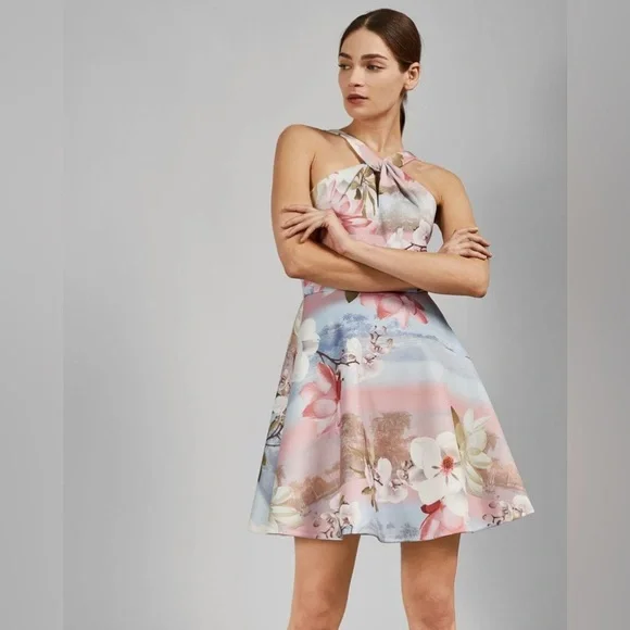 chiffon bardot dress US 2 / BERRY The flowing chiffon fabric Casual Midi Dresses | Rental Period:2 SESSIONS Category:DAY